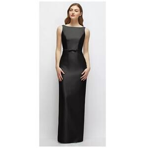 NWT Alfred Sung Sleeveless Satin Twill Column Gown Size 6R